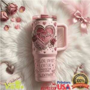 Taylor Swift Lover Valentine's Day Pink 40oz Tumbler Gift