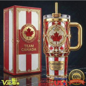 Team Canada Olympic Games Gold Maple Leaf Luxury Insulated Tumbler