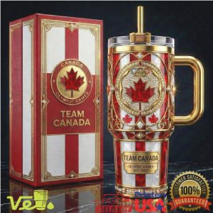 Team Canada Olympic Games Gold Maple Leaf Luxury Insulated Tumbler
