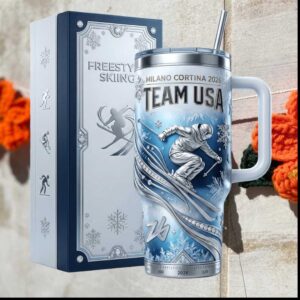 Team USA Freestyle Skiing Milano Cortina 2026 Winter Games Athlete Gift Stainless Steel Insulated Tumbler