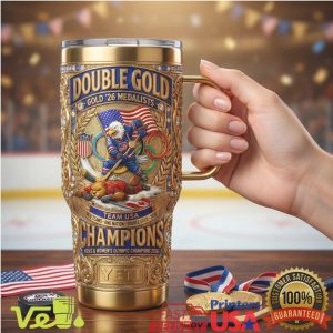 Team USA Hockey Olympic Champions 2026 Gold Edition 40oz Mug with Handle