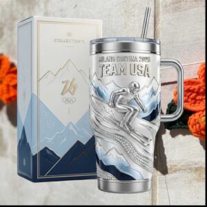 Team USA Milano Cortina 2026 Winter Olympics Skiing Collector's Edition Gift Stainless Steel Insulated Tumbler