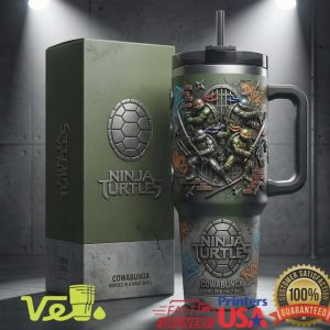 Teenage Mutant Ninja Turtles Cowabunga Heroes In A Half Shell Retro Cartoon Tumbler