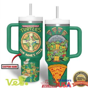 Teenage Mutant Ninja Turtles Custom Name Pizza Party 40oz Tumbler