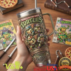 Teenage Mutant Ninja Turtles TMNT 42nd Anniversary Cowabunga Forever Retro Cartoon Fans Tumbler