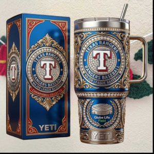 Texas Rangers Champions Collection Globe Life Field Jeweled 40oz Tumbler