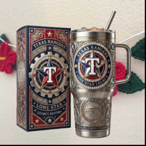 Texas Rangers MLB Lone Star Legacy American League Champions Gifts Tumbler