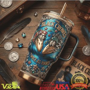 The Black Crowes Twice As Hard Vintage Rock Style 40oz Insulated Tumbler