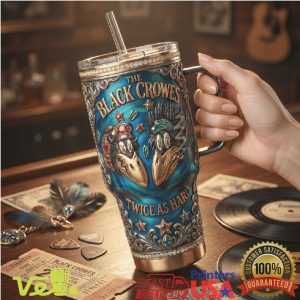 The Black Crowes Twice As Hard Vintage Rock Style 40oz Insulated Tumbler