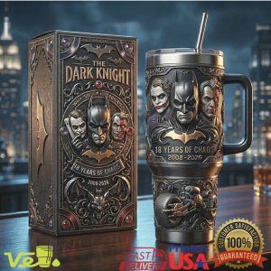 The Dark Knight Batman 18 Years of Chaos 2008 2026 Commemorative Tumbler