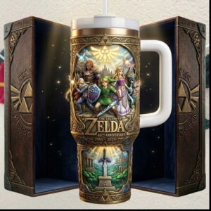 The Legend of Zelda 40th Anniversary 1986 2026 Master Sword Gamer Gift Tumbler