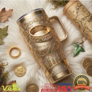 The Lord Of The Rings One Ring Fellowship Movie Series Vintage Fan Tumbler