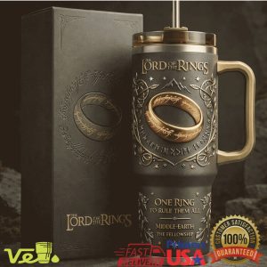 The Lord of the Rings One Ring To Rule Them All 40oz Gold Slate Tumbler