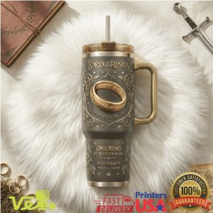 The Lord of the Rings One Ring To Rule Them All 40oz Gold Slate Tumbler