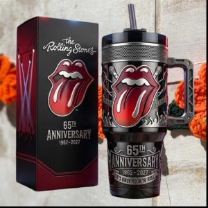 The Rolling Stones 65th Anniversary 1962 2027 Rock 'n' Roll Tongue Logo Tumbler