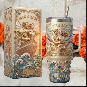 Titanic Jack and Rose “Love Forever” Movie Anniversary Luxury 40oz Tumbler