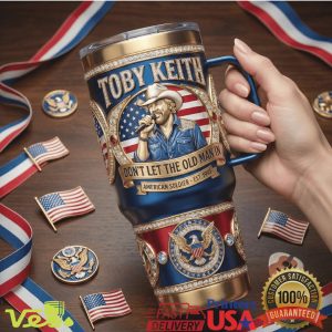Toby Keith American Soldier Don't Let The Old Man In Memorial Tumbler
