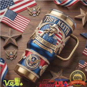 Toby Keith American Soldier Don't Let The Old Man In Memorial Tumbler