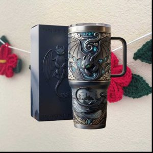 Toothless Dragon Viking Rune Edition 40oz Tumbler with Handle