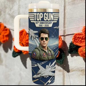 Top Gun 40th Anniversary Maverick Pilot 3D Embossed Flight Suit Tumbler