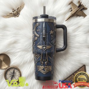 Top Gun Fighter Jet Maverick Navy Blue Insulated Tumbler