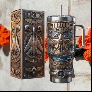 Top Gun Maverick 40th Anniversary 1986 2026 Flight Pilot Retro Movie Gift Stainless Steel Insulated Tumbler