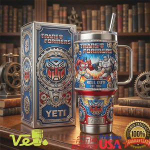 Transformers Optimus Prime vs Megatron 40oz Tumbler with Handle