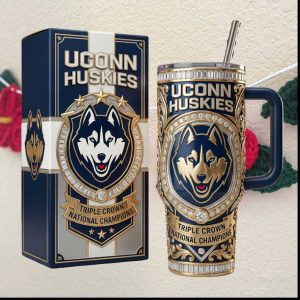UConn Huskies Triple Crown National Champions Luxury Tumbler