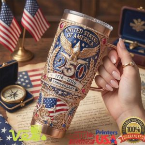 USA 250th Anniversary 1776 2026 American Eagle Tumbler