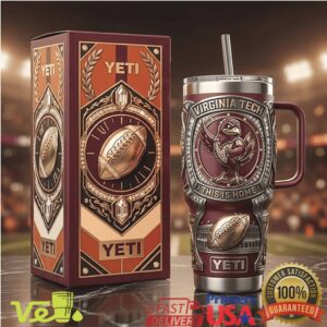 Virginia Tech This Is Home Hokie Bird Maroon Gold Collegiate Tumbler