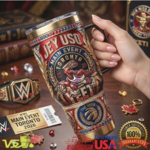 WWE Jey Uso Main Event Toronto 2026 Yeet Wrestling Fan Merchandise Stainless Steel Insulated Tumbler