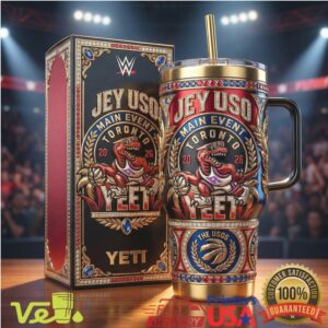 WWE Jey Uso Main Event Toronto 2026 Yeet Wrestling Fan Merchandise Stainless Steel Insulated Tumbler