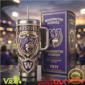 Washington Huskies Bow Down Royal Championship Edition 40oz Tumbler