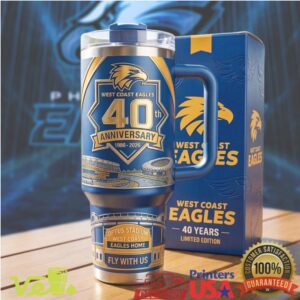 West Coast Eagles 40th Anniversary Optus Stadium 40oz Fan Tumbler
