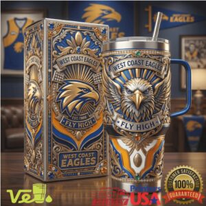 West Coast Eagles Fly High AFL Collector Edition 40oz Stainless Steel Tumbler