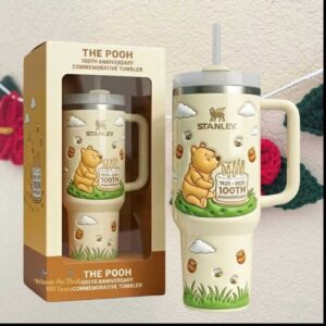 Winnie The Pooh 100th Anniversary Commemorative Classic Cartoon 20oz Gift Stainless Steel Insulated Tumbler