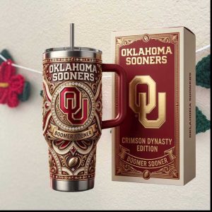 Oklahoma Sooners Crimson Dynasty Edition Boomer Sooner 40oz Insulated Tumbler