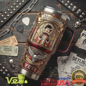 Yungblud Dominic Harrison Signature Art Relief 40oz Tumbler