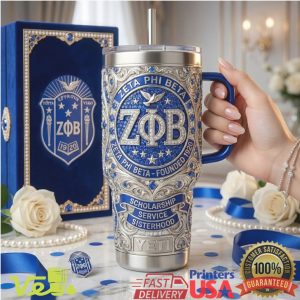 Zeta Phi Beta Sorority ZΦB Diamond Encrusted Commemorative Tumbler