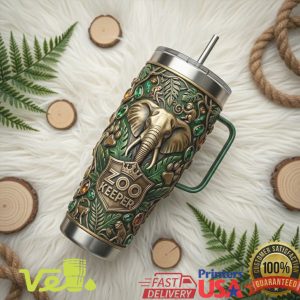 Zoo Keeper Wildlife Animal Elephant Lion Jungle Nature Conservation Retro Men Women Tumbler
