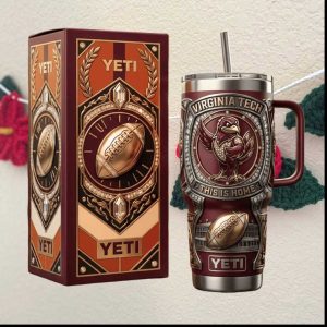 Virginia Tech Hokies “This Is Home” Football Edition Embossed Yeti Tumbler