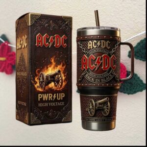 AC DC Back In Black Power Up High Voltage Rock Tumbler AC DC Back In Black Power Up High Voltage Rock Tumbler