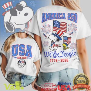 America 250 USA Est 1776 We The People Snoopy Fourth Of July T Shirt