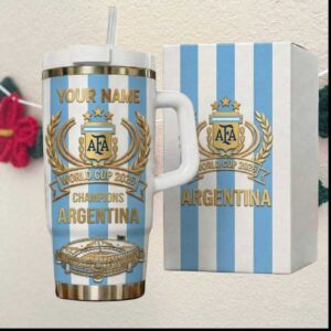 Argentina World Cup 2026 Champions AFA Soccer Personalized Tumbler Argentina World Cup 2026 Champions AFA Soccer Personalized Tumbler