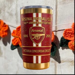 Arsenal Football Club 140th Anniversary 2026 Leather Tumbler