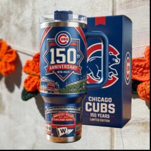 Chicago Cubs 150th Anniversary Wrigley Field 1876 2026 Tumbler