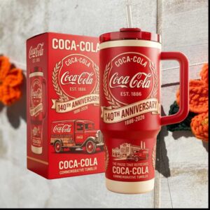 Coca Cola 140th Anniversary Commemorative Truck Logo 1886 2026 Tumbler