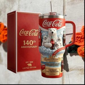 Coca Cola Holiday Polar Bears 140th Anniversary Legacy Tumbler