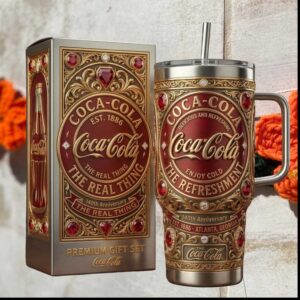 Coca Cola Jeweled Set 140th Anniversary Atlanta 1886 Tumbler