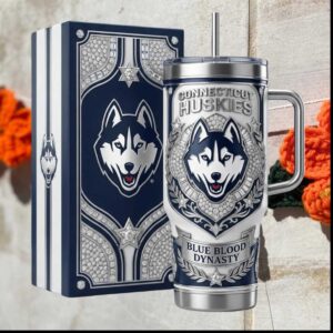 Connecticut Huskies Blue Blood Dynasty NCAA College Basketball Tumbler